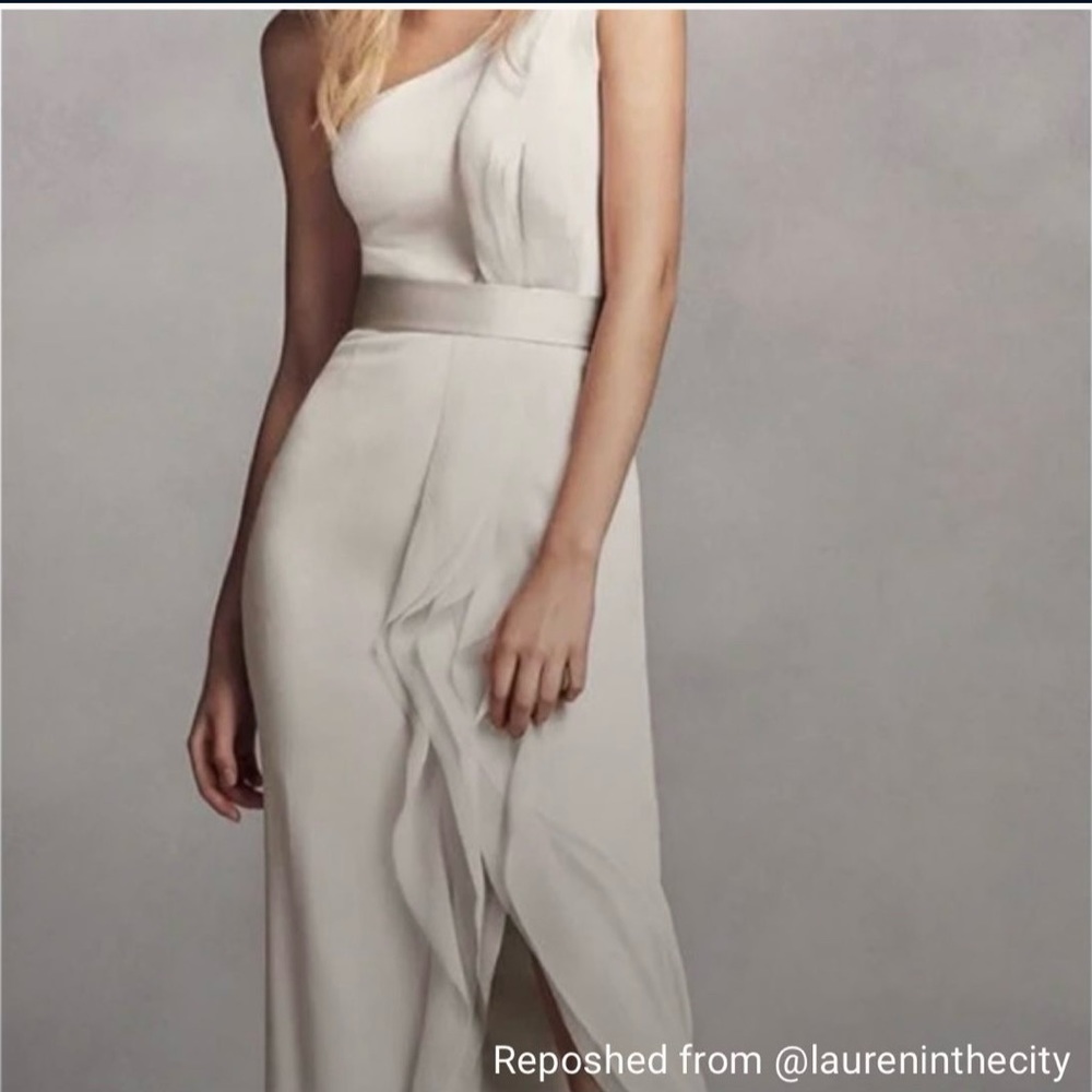 Vera Wang dress. Gray. Satin. Size 16. Good condition worn once.